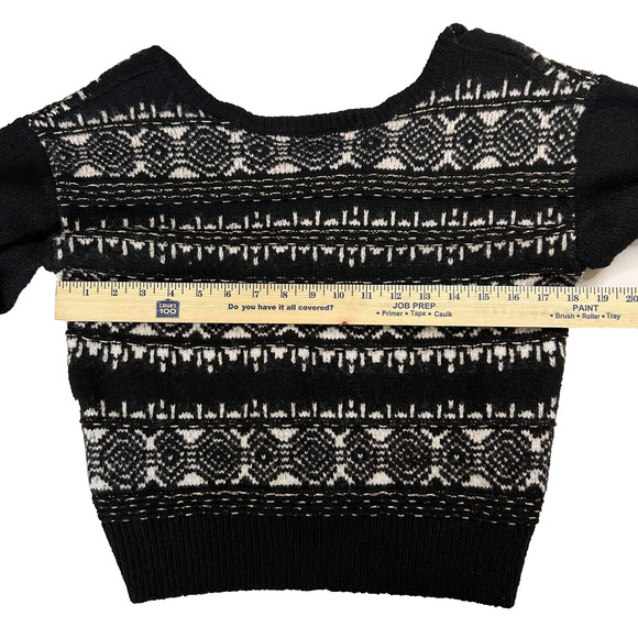 Sam Edelman Cropped Sweater Womens Medium Wide Sleeve Quiet Luxury Winter Chic - Picture 4 of 5